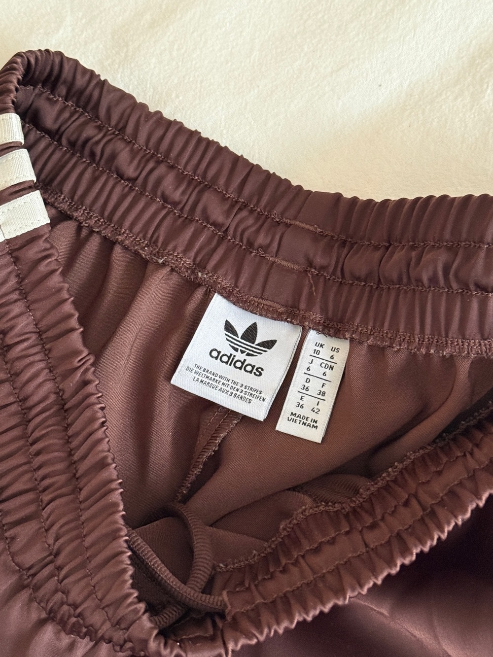adidas Originals wide leg satin joggers - Picture 7 of 8